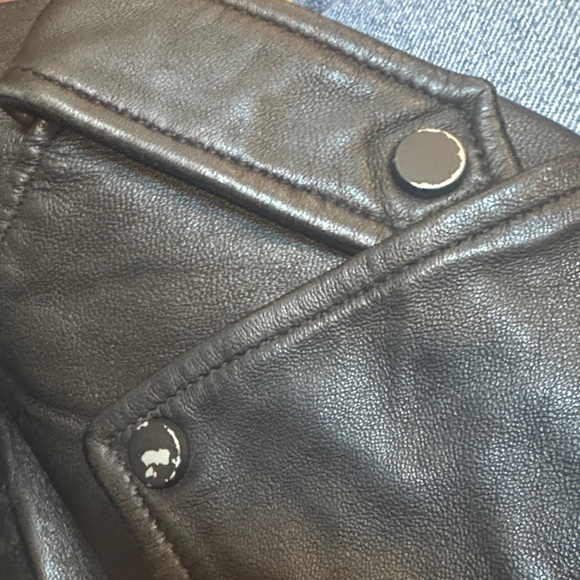 All Saints Allsaints Balfern Black Leather Biker Moto Belted Jacket 4 - Picture 13 of 14